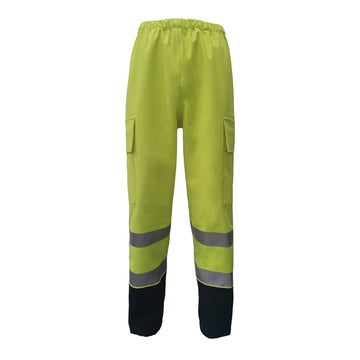PRO ARC FR/ARC CAT 3 Breathable High Visibility Rainwear Over Women Trouser Yellow/Navy