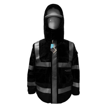 EXTREME GORE-TEX PYRAD® CAT 3 FR/ARC Rated Breathable Rainwear Coat Black