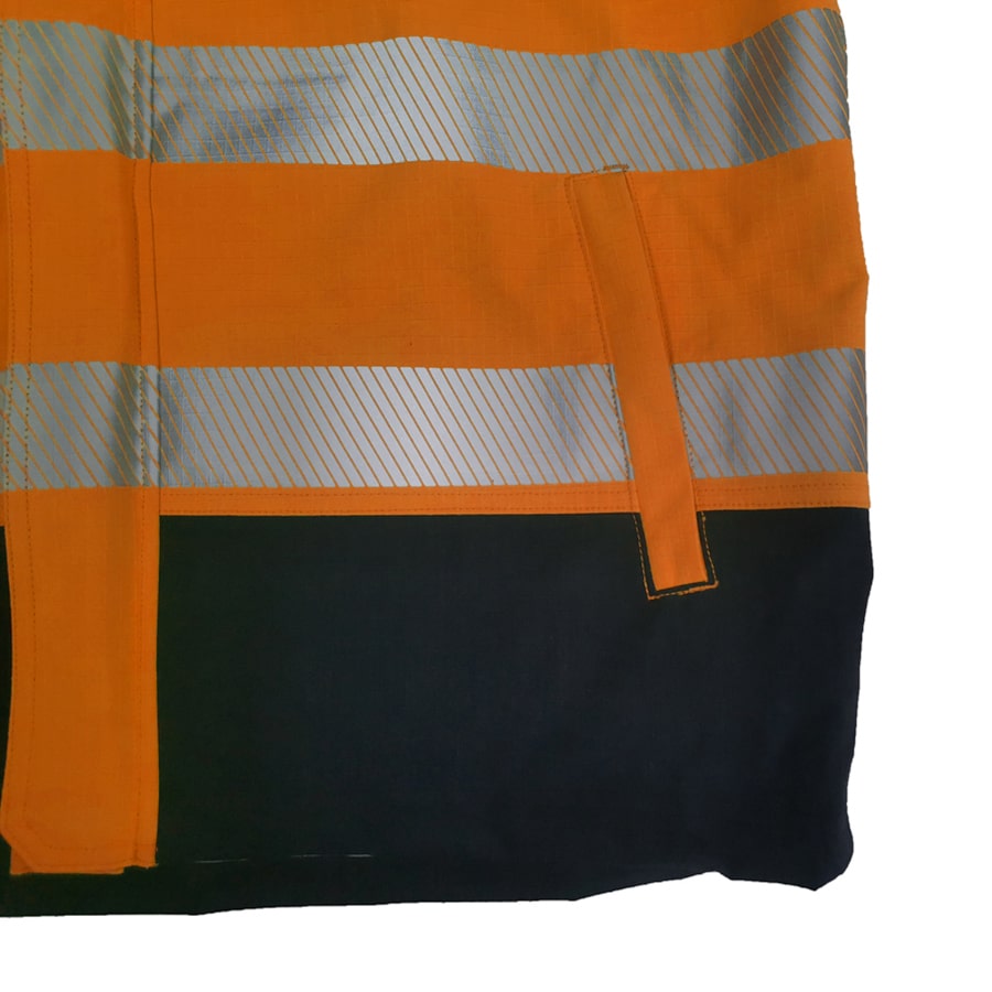 PRO ARC FR/ARC CAT 3 Shuttle Jacket Breathable High Visibility Rainwear Orange/Navy