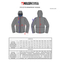 Neilsen FR/ARC Rated Black Softshell Fleece Hoodie made with PYRAD® WINDSTOPPER® Fabric by GORE-TEX LABS size chart