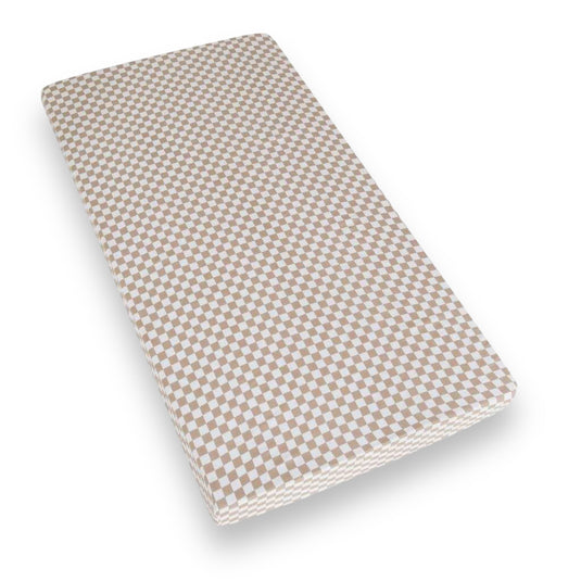 Crib Sheet, Checkered Beige