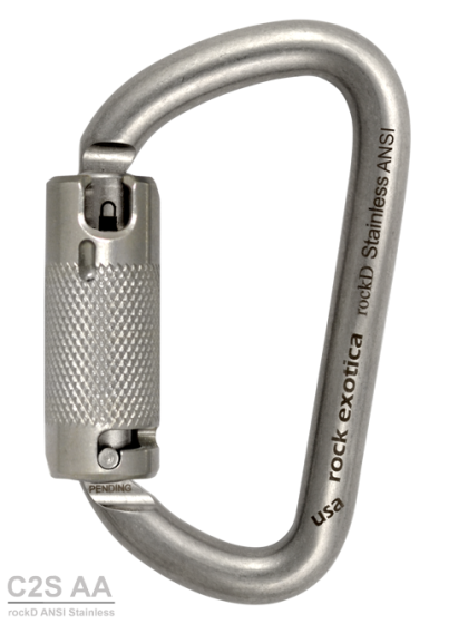 Load image into Gallery viewer, Rock Exotica Rock D Stainless Carabiner
