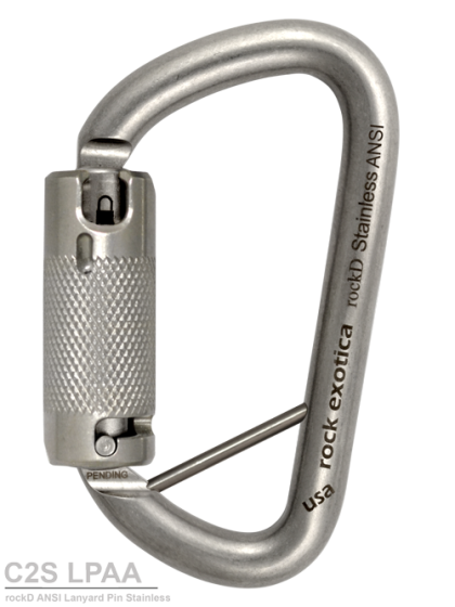 Load image into Gallery viewer, Rock Exotica Rock D Stainless Carabiner
