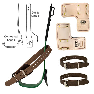 Economy Steel Pole Climber Kit with Pads, Upper and Lower Straps – SB94059A