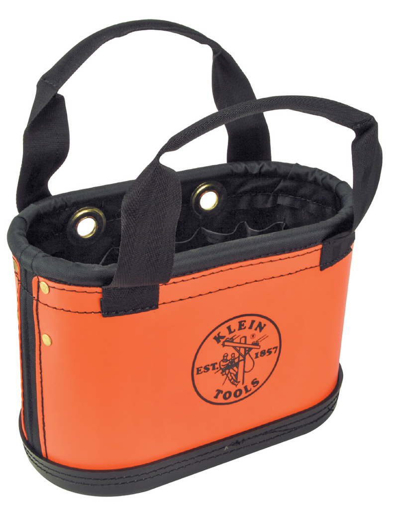 Load image into Gallery viewer, Hard-Body Bucket, 15-Pocket Oval Bucket, Orange/Black
