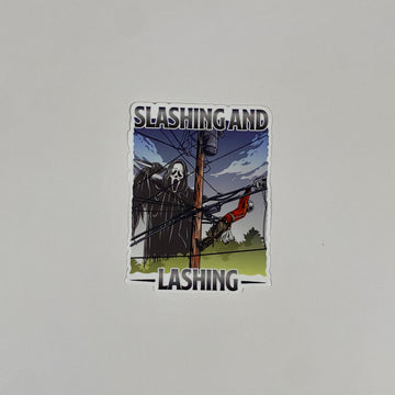 Slashing and Lashing Sticker