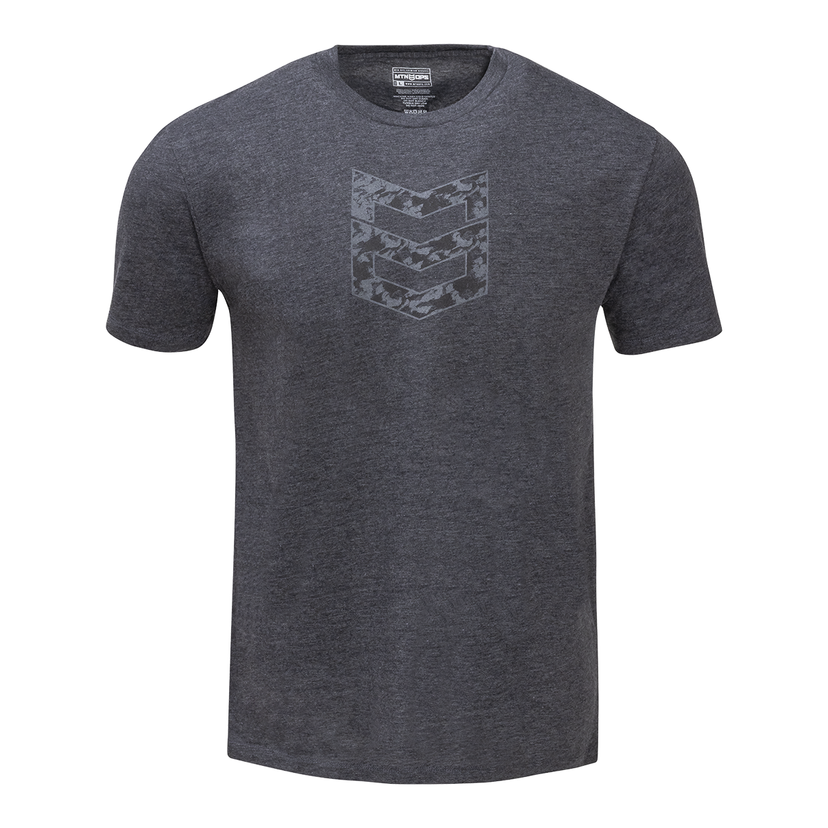 STACKED CAMO TEE - Heather Charcoal / XXL