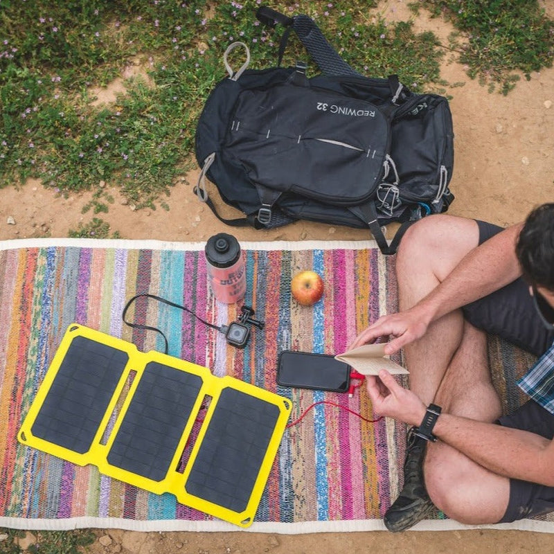 Load image into Gallery viewer, SunJack 15 Watt ETFE Foldable Portable Solar Panel Charger with 10000mAh Power Bank Battery
