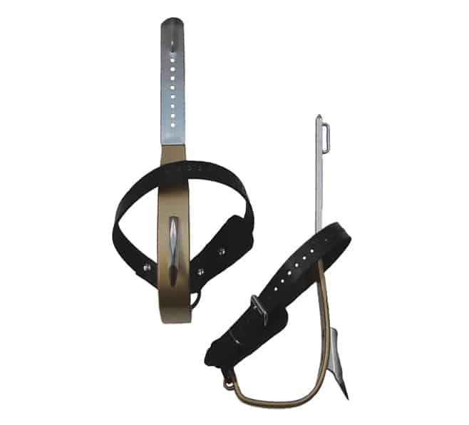 Bucklite™ Titanium Pole Climbers with CCA Gaff and Foot Straps – TB91089A