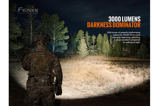 V2.0 Rechargeable LED Flashlight - 3000 Lumens - TK20R