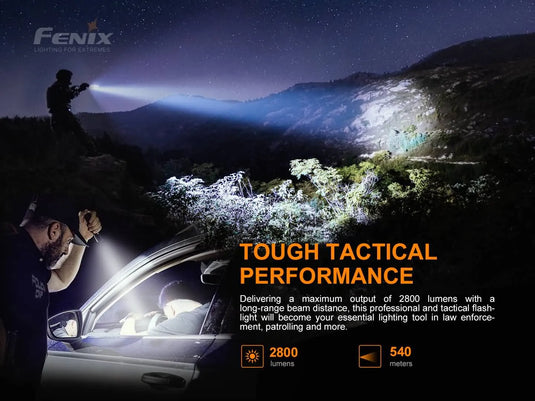 TAC Tactical Flashlight - 2800 Lumens - TK22