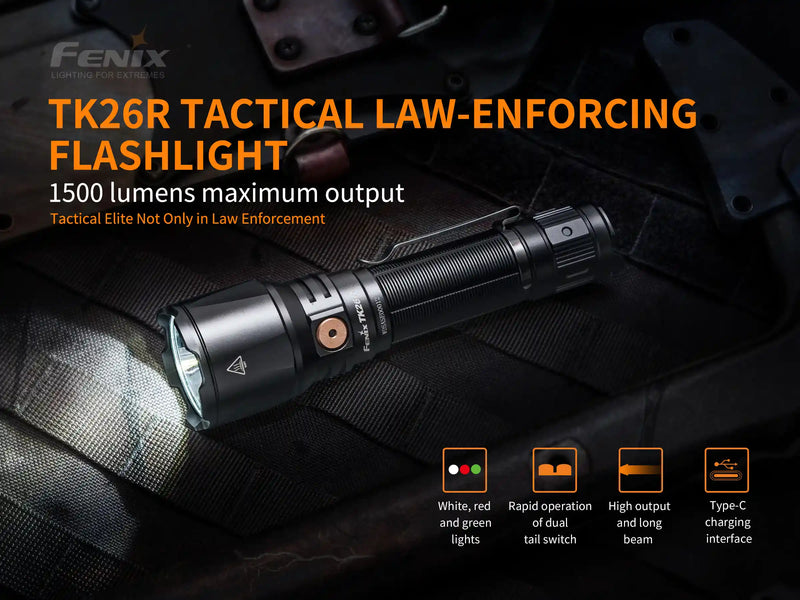 Load image into Gallery viewer, Tactical LED Flashlight - 1500 Lumens - TK26R
