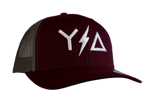 Maroon/Gray Trucker Snapback