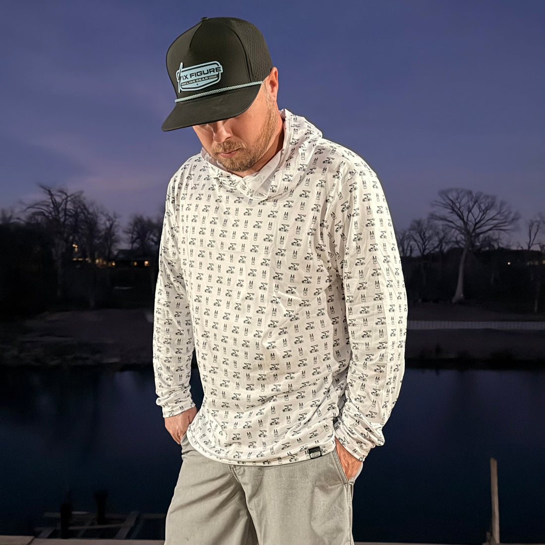 Trucks & Transformers Hooded Performance Long Sleeve Shirt