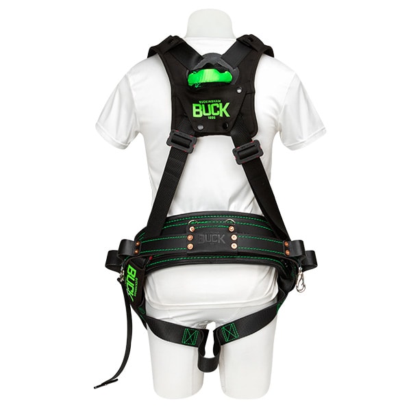 Buckingham ADJUSTABLE IN-LINE 4 D-RING BODY BELT™ H-STYLE HARNESS COMBO – U68L7NQ16 U68L7NQ16-S