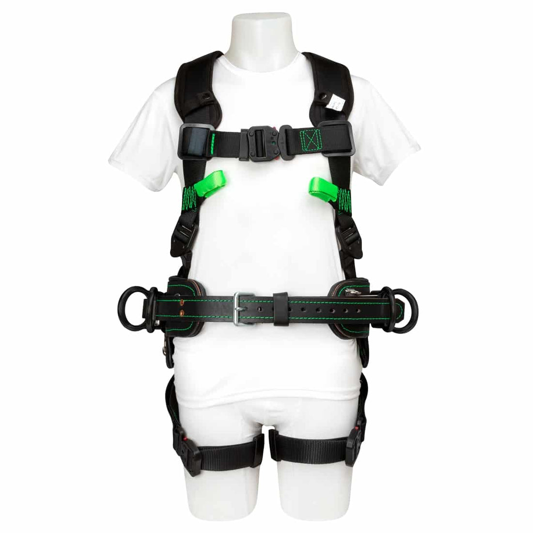 Buckingham ADJUSTABLE IN-LINE 4 D-RING BODY BELT™ H-STYLE HARNESS COMBO – U68L7NQ16 U68L7NQ16-S