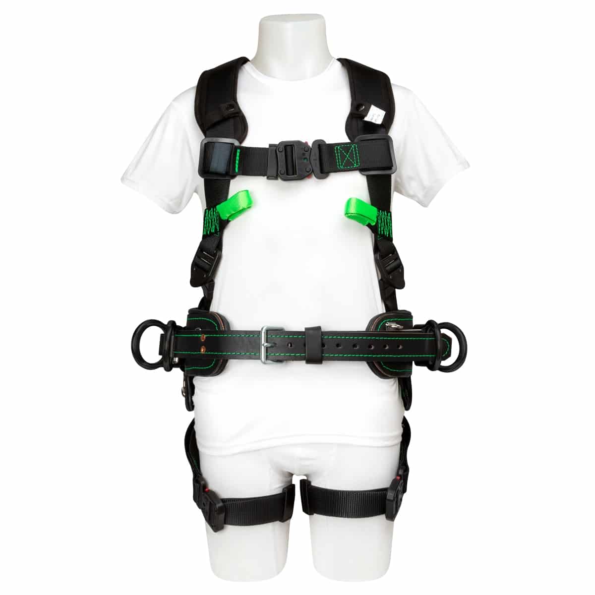 Buckingham ADJUSTABLE IN-LINE 4 D-RING BODY BELT™ H-STYLE HARNESS COMBO – U68L7NQ16 U68L7NQ16-S