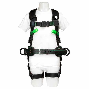 Buckingham ADJUSTABLE IN-LINE 4 D-RING BODY BELT™ H-STYLE HARNESS COMBO – U68L7NQ16 U68L7NQ16-S