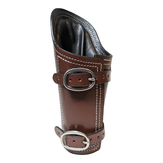 Knox Bully Welding Armguard - Top Grain Hide Armpads - Brown