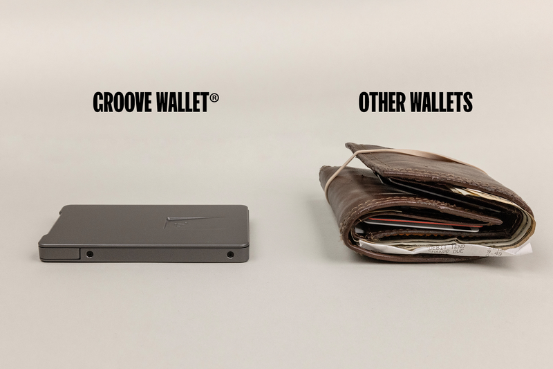 Load image into Gallery viewer, Groove Wallet® Carbon Fiber - Gun Metal
