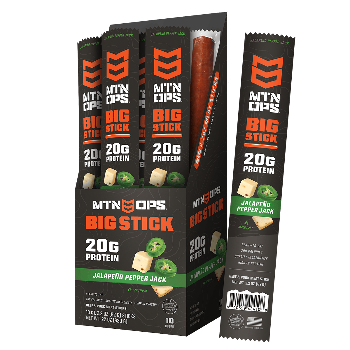 BIG STICK - Jalapeno Pepper Jack / 10 Count