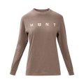 WOMEN'S H.U.N.T. LONG SLEEVE TEE - Espresso / XXL