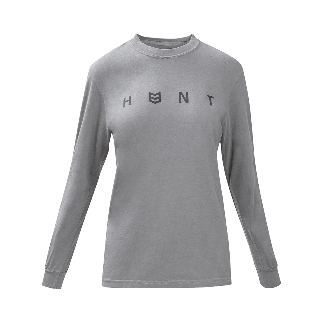 WOMEN'S H.U.N.T. LONG SLEEVE TEE - Grey / XXL
