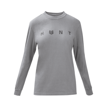 WOMEN'S H.U.N.T. LONG SLEEVE TEE - Grey / XXL