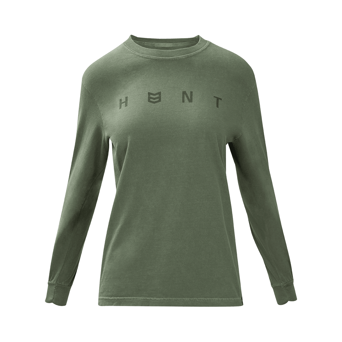 WOMEN'S H.U.N.T. LONG SLEEVE TEE - Green / XXL