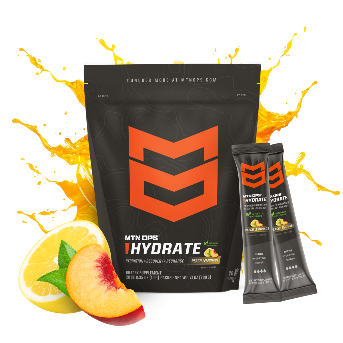 HYDRATE - Peach Lemonade - Naturally Sweetened