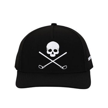 Skull And Crossbones Black Golf Hat