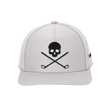 Skull and Crossbones Gray Golf Hat