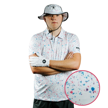 Paint Splatter Polo White