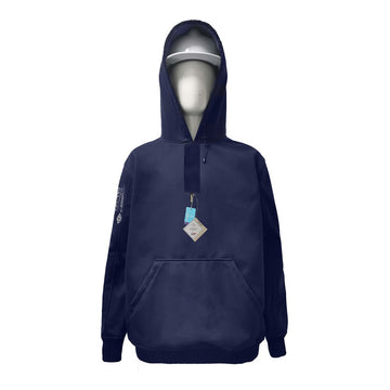 Neilsen FR/ARC Rated Navy Softshell Fleece Hoodie made with PYRAD® WINDSTOPPER® Fabric by GORE-TEX LABS