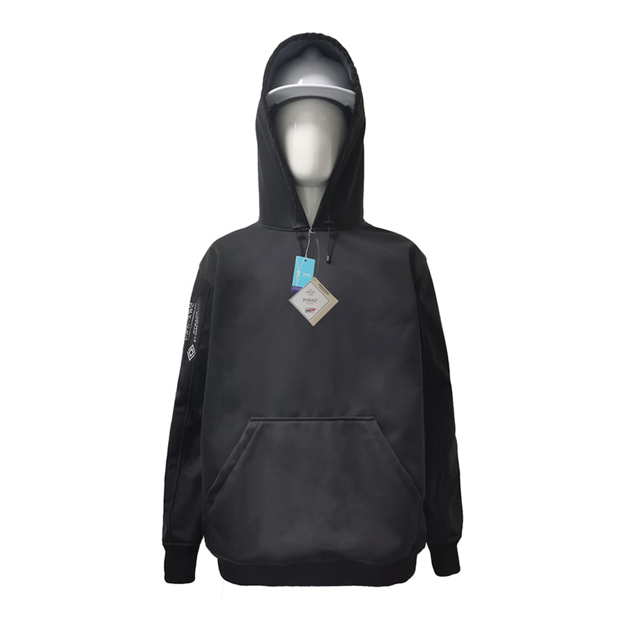 Neilsen FR/ARC Rated Black Softshell Fleece Hoodie made with PYRAD® WINDSTOPPER® Fabric by GORE-TEX LABS
