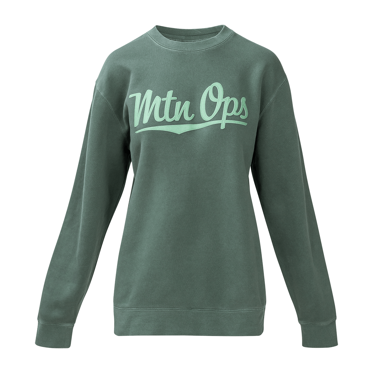 WOMEN'S APPLIQUE CREW SWEATSHIRT - Alpine Green / XXL
