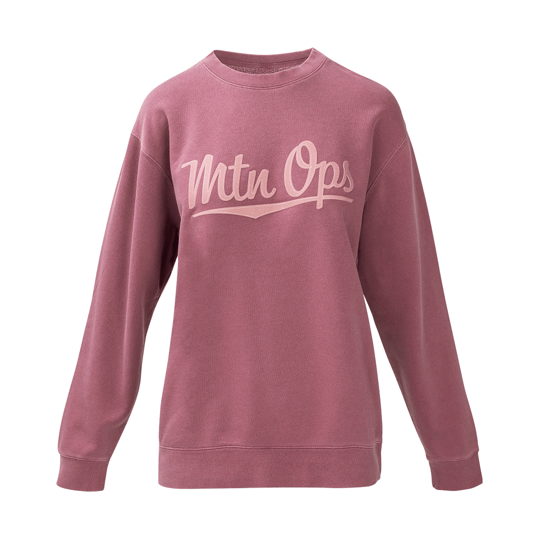 WOMEN'S APPLIQUE CREW SWEATSHIRT - Maroon / XXL