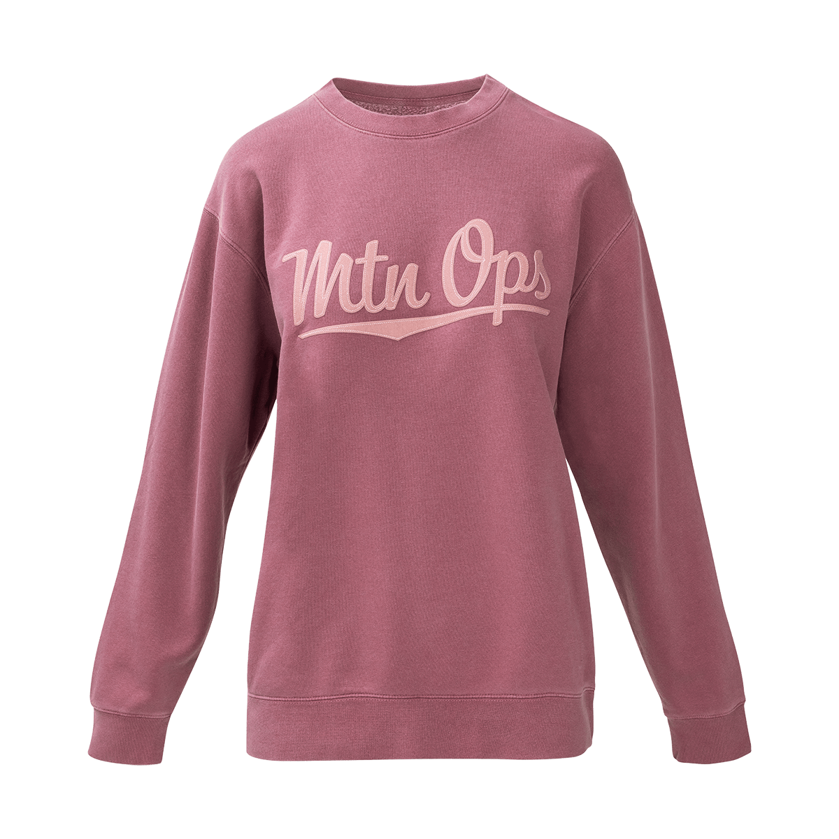 WOMEN'S APPLIQUE CREW SWEATSHIRT - Maroon / XXL
