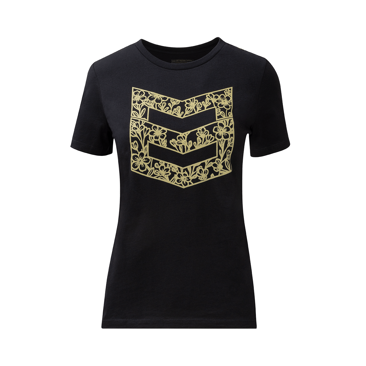 WOMEN'S FLORAL ICON TEE - Black / XXL
