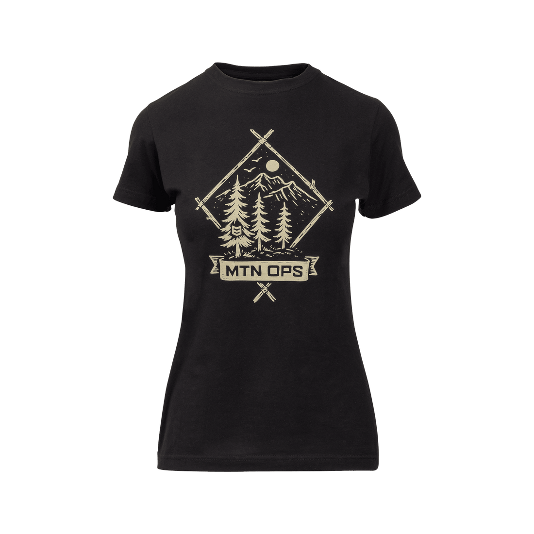 WOMEN'S EVERGREEN TEE - Black / XXL