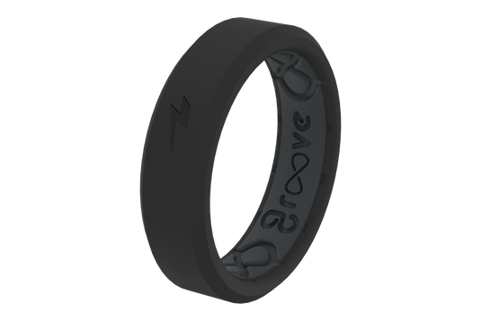 Zeus Midnight Black Thin Ring