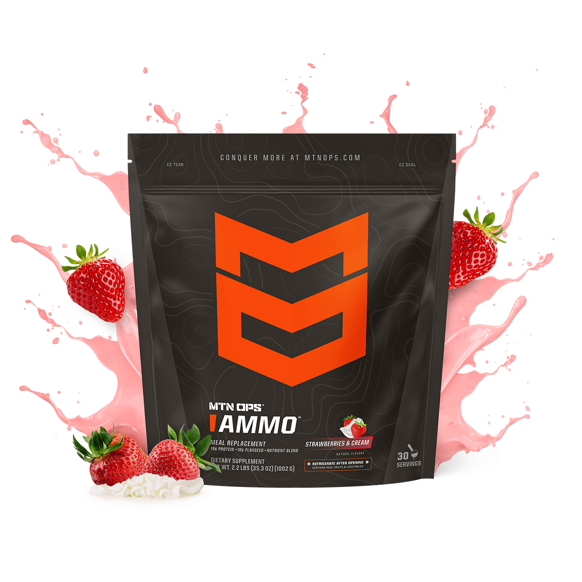 AMMO - Strawberries and Cream / Pouch - 30 Servings