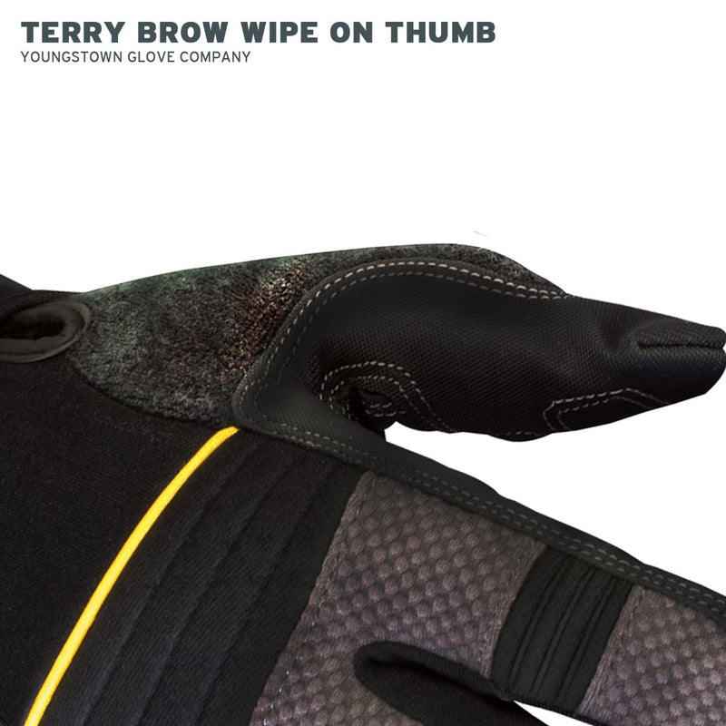 Load image into Gallery viewer, 03-3200-78 Youngstown Anti-Vibe XT Glove - Terry Brow Wipe on Thumb
