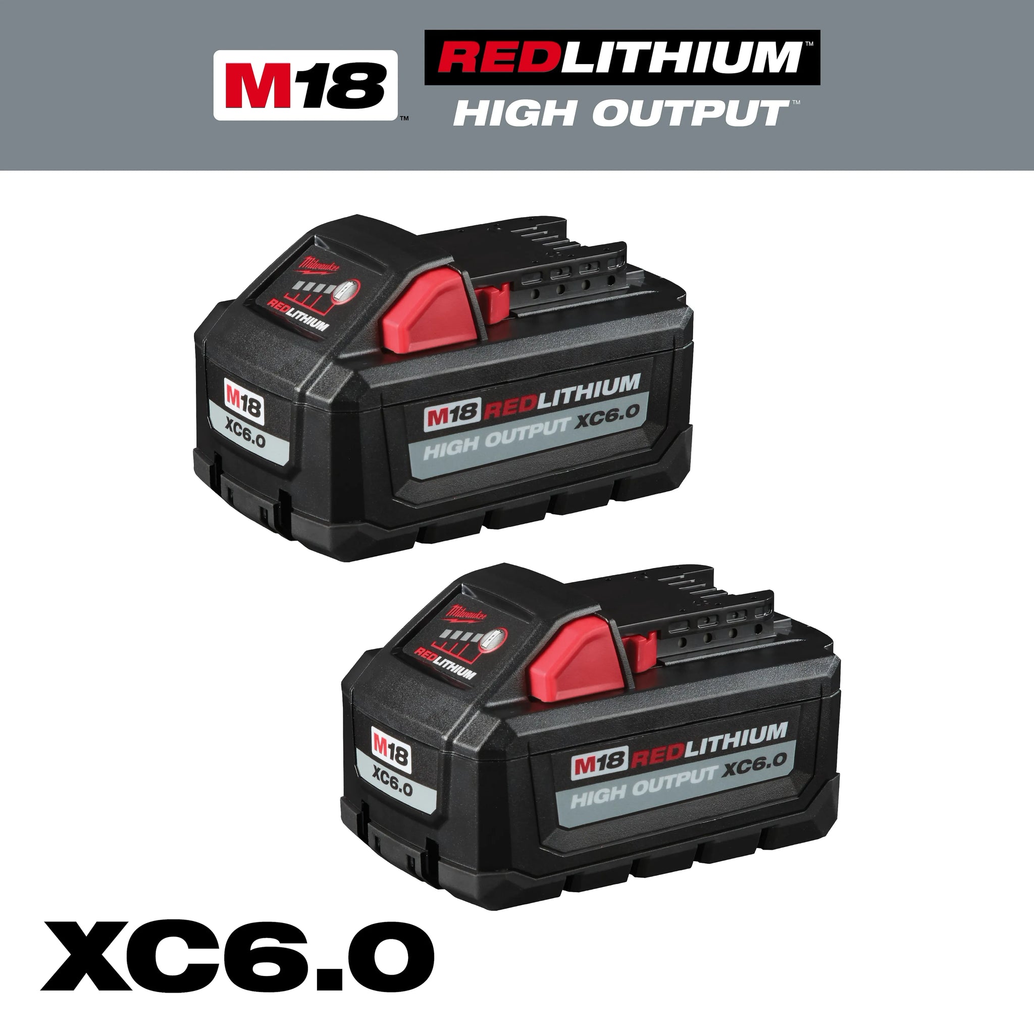 M18  REDLITHIUM  HIGH OUTPUT XC6.0 Battery Pack (2 Pk)