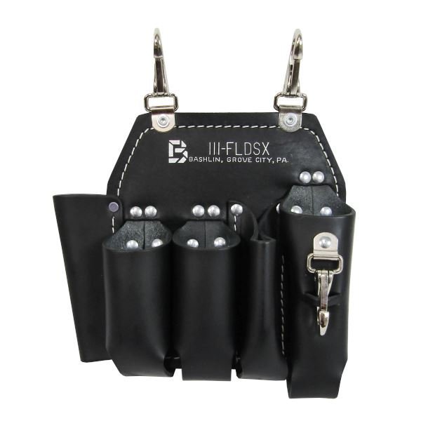 Bashlin Lineman Black Leather Tool Holster - 111FLDSX