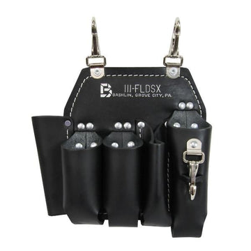 Bashlin Lineman Black Leather Tool Holster - 111FLDSX