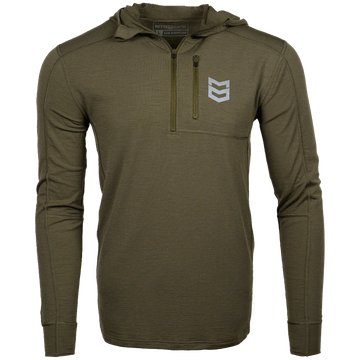 BATTLEGROUND MERINO HOODIE 180G - XS ONLY - Loden / XXL