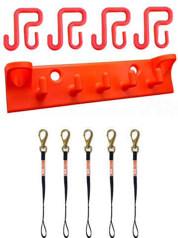Blanket Hook Efficiency Bundle - (1x Big Rack, 4x 3" Blanket Hooks, 5x HD Lanyards)