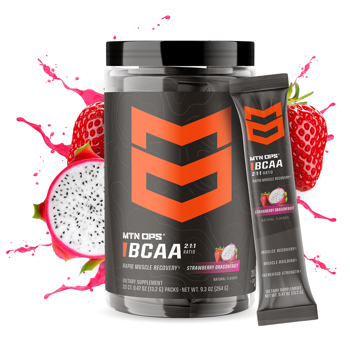 BCAA - Strawberry Dragonfruit / Trail Packs - 20 Packs