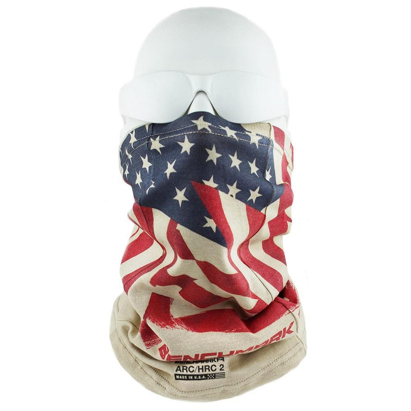 Load image into Gallery viewer, CAT 2 FR American Flag Beige Face Muffler
